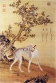 Cangshuiqiu un lévrier chinois de dix prized chiens album lang brillant Giuseppe Castiglione chien